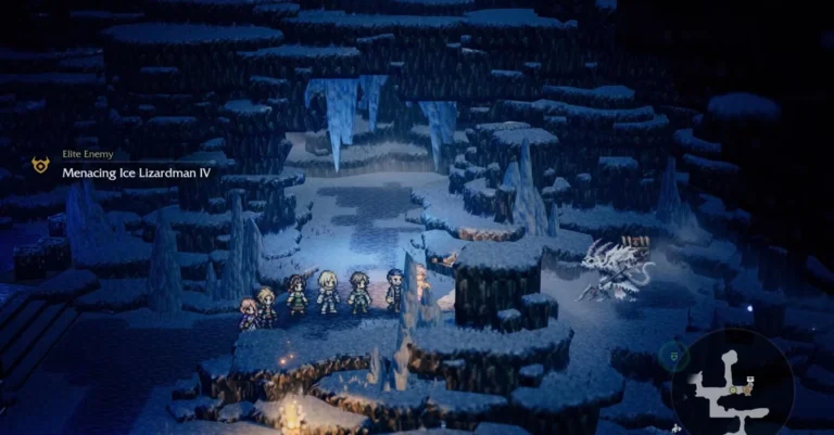 Menacing Ice Lizardman IV in Octopath Traveler 0