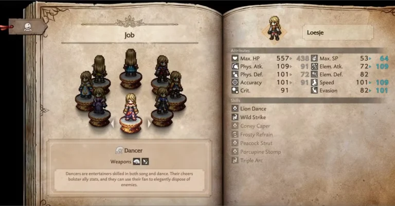 Change Jobs in Octopath Traveler 0