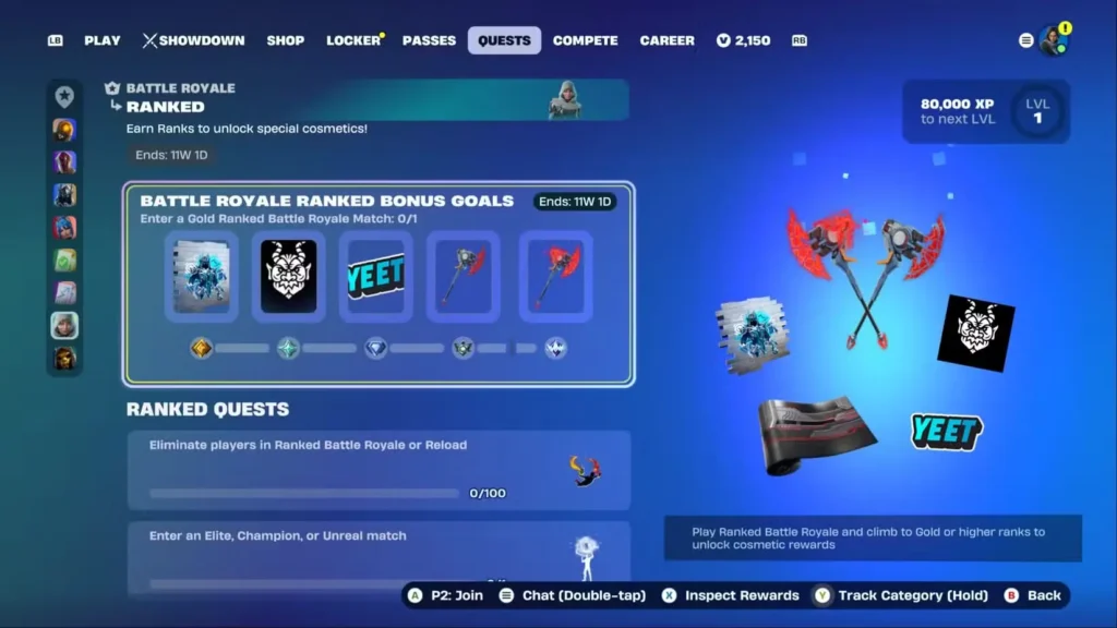 All Ranked Rewards Leading to the Seven Axe in Fortnite
