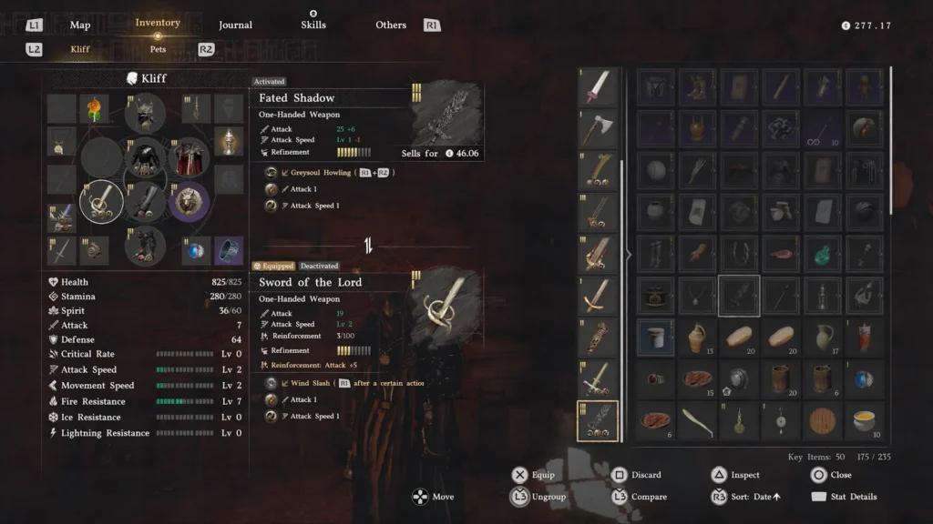 Fated Shadow Sword Stats in Crimson Desert
