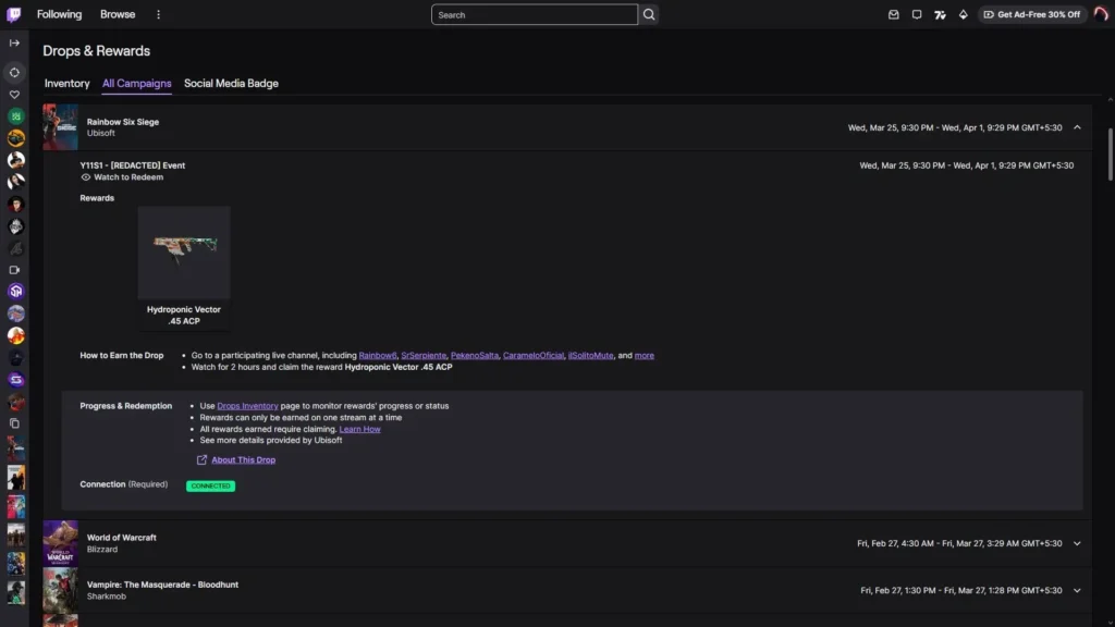 How to Get Rainbow Six Siege [REDACTED] Event Twitch Drops