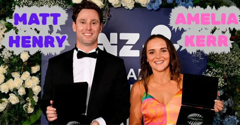 Matt Henry and Amelia Kerr