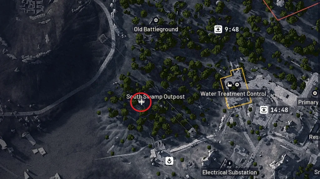 Phase 2 Dam Battlegrounds South Swamp Outpost