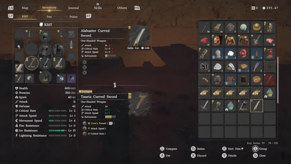 Alabaster Curved Sword stats and performance in Crimson Desert