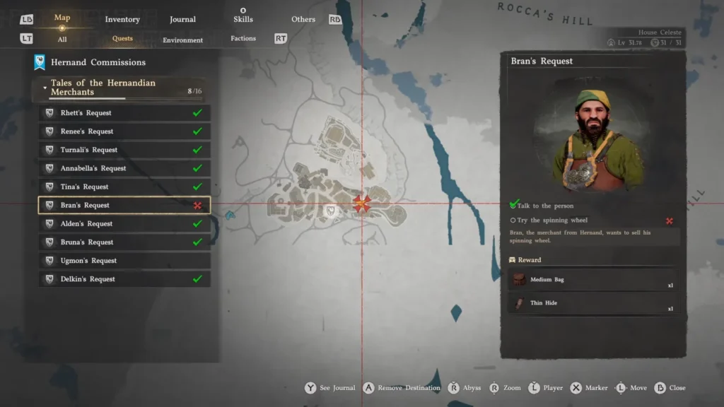 Bran’s Request Quest Location in Crimson Desert