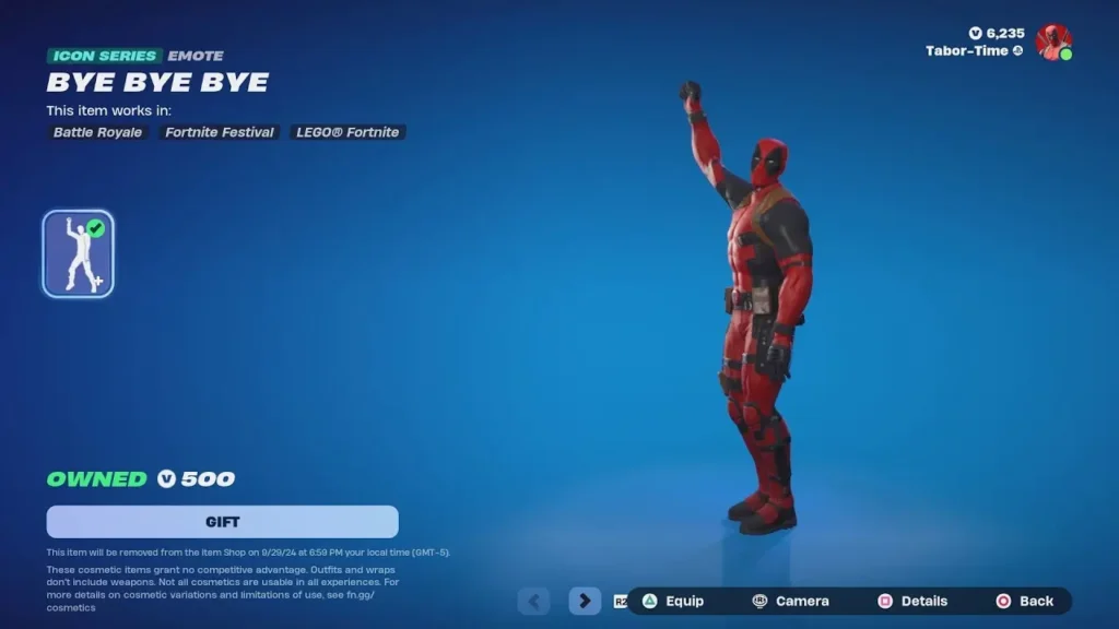 Bye Bye Bye Emote Fortnite Vaulted