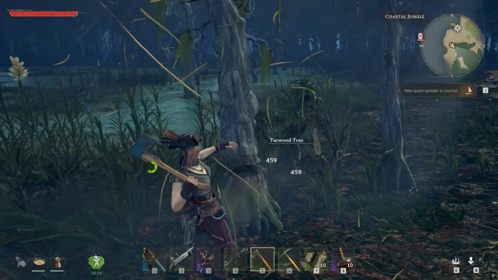 Chopping Tarwood Trees in the Swamp