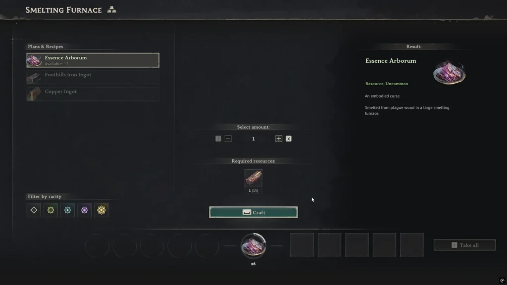 Crafting Essence Arborum