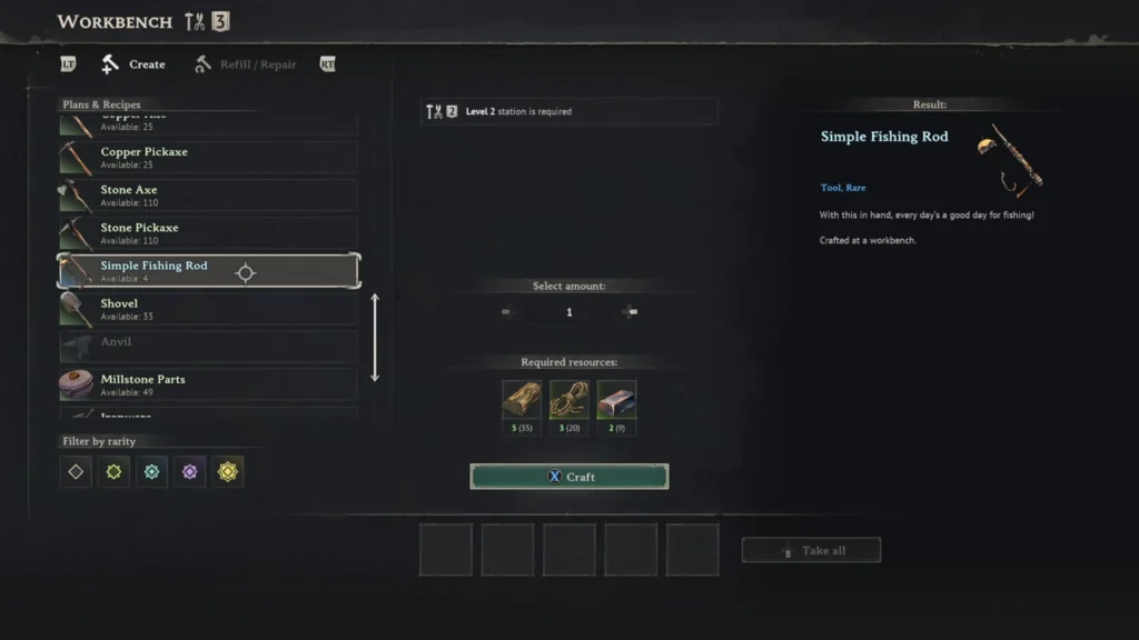 Crafting a Simple Fishing Rod
