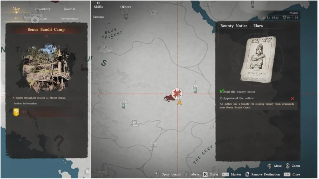 Elara is located in Benus Bandit Camp