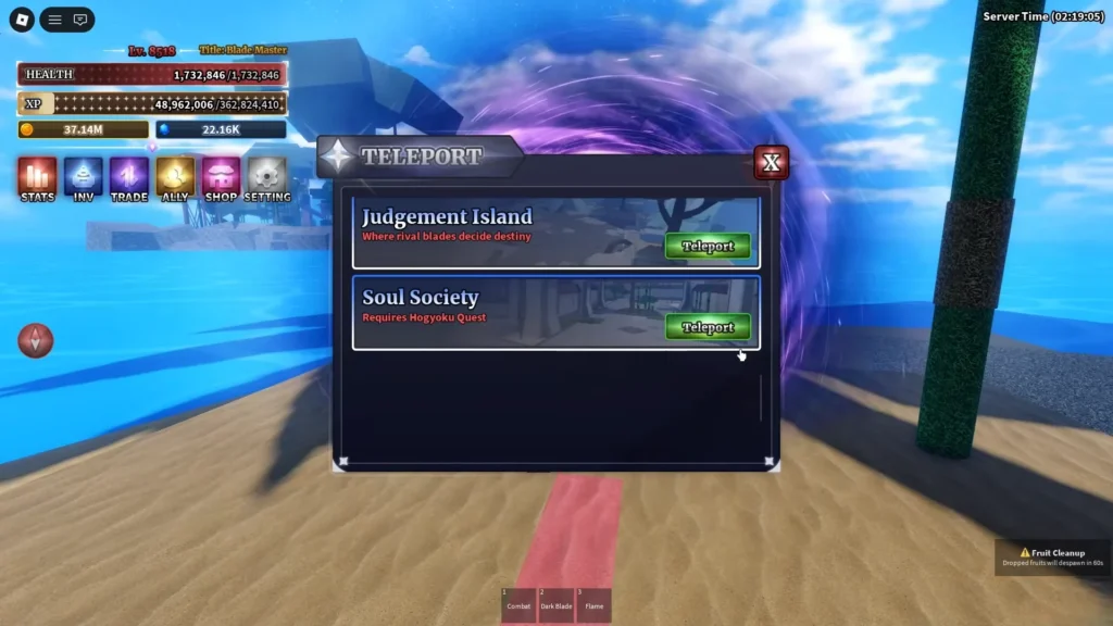 Get Chrysalis sigil from Soul Society Island