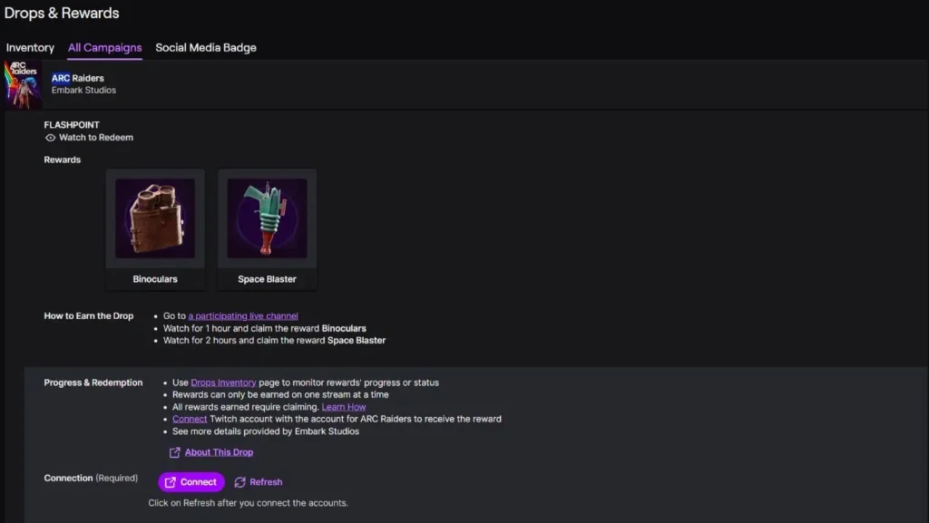 How ARC Raiders Twitch Drops Actually Work