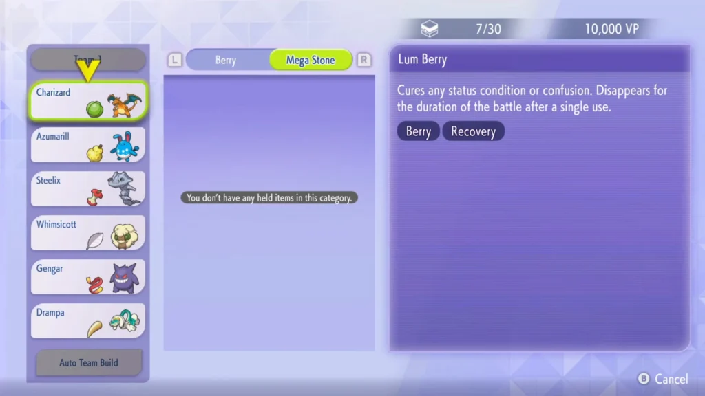 How to Equip Mega Stones in Pokemon Champions