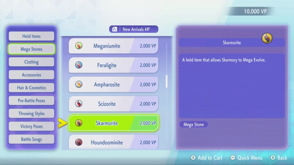 Pokemon Champions Mega Stones