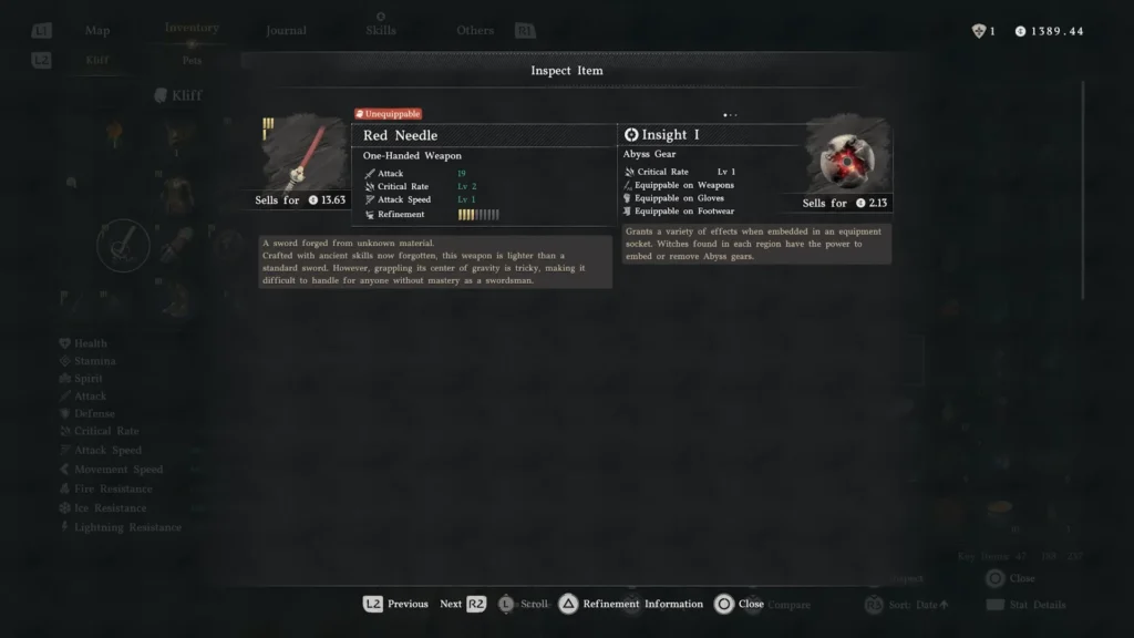 Red Needle Katana Stats and Performance in Crimson Desert