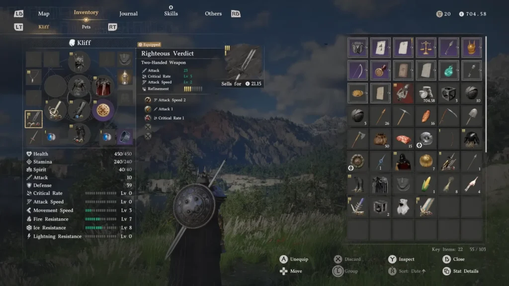 Righteous Verdict Sword Stats in Crimson Desert