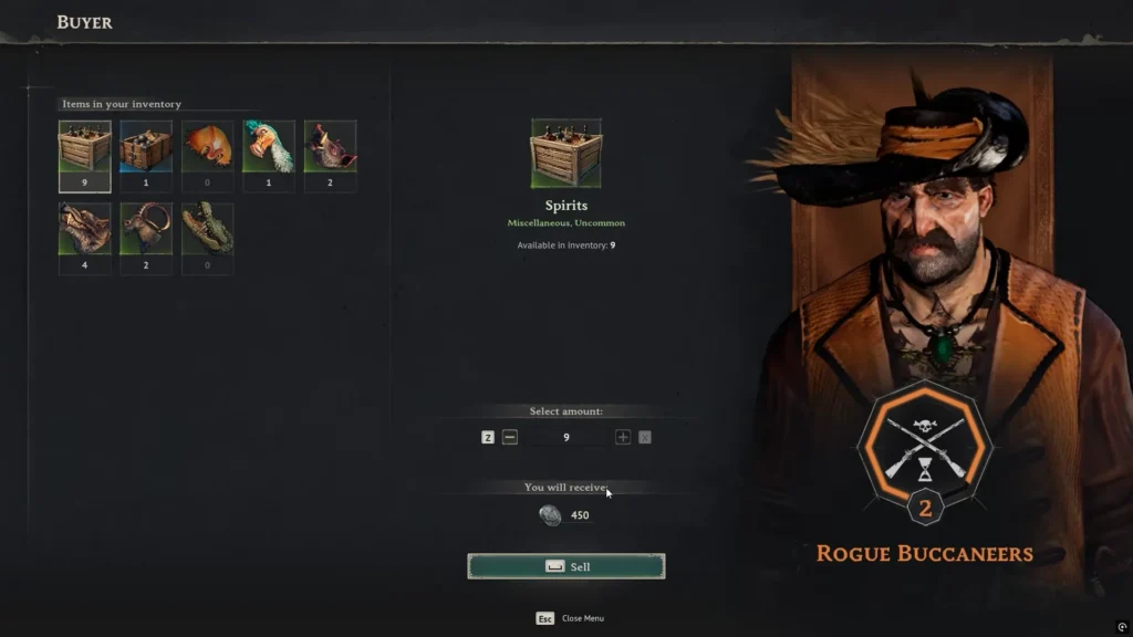 Selling items to Faction Buyers in exchange of Piastres