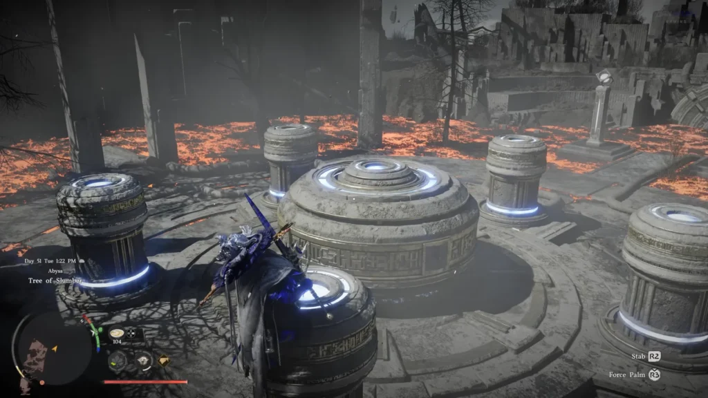 all pillars match and glow blue