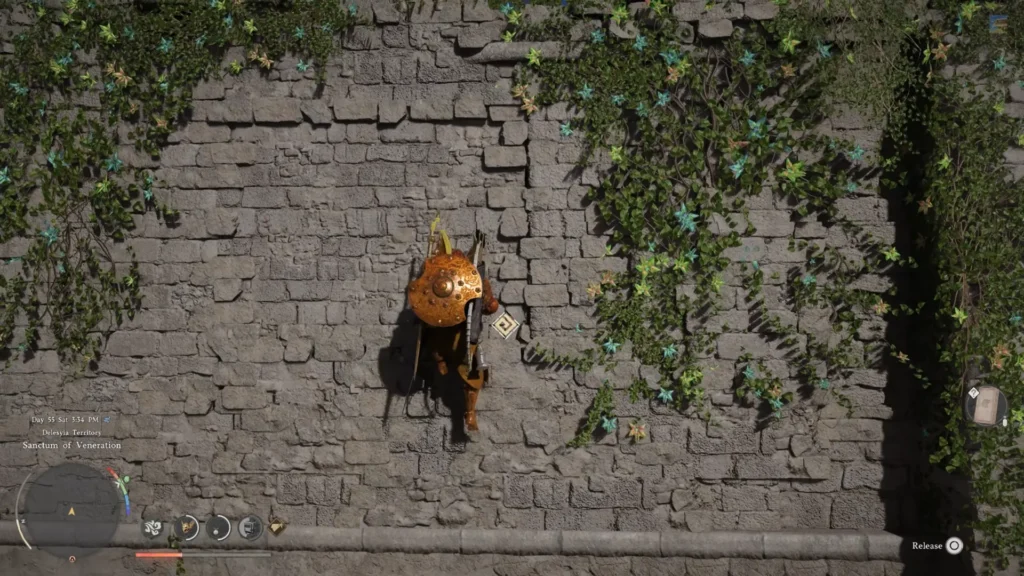 hidden entrance behind a wall