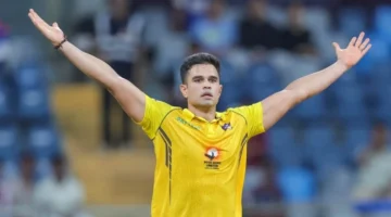 Arjun Tendulkar in T20 Mumbai League